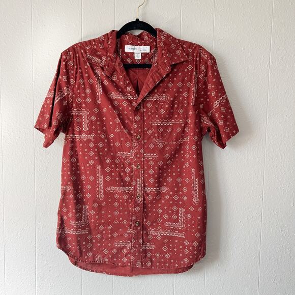 Old Navy Mens The Classic Shirt Medium Slim Stretch Cowboy Western Breathable - Picture 1 of 10